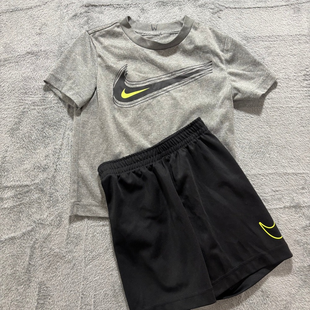 Nike Garanimals 4 Gray Black White 4pc Short Set Lot Athletic Casual Athleisure - Picture 4 of 7